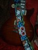 Hand painted leather Day of the dead skull gutar strap