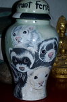 Large Ceramic Pet Dog Urn mutiple ferrets pets all breeds