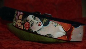 Pin up Rockabilly Leather Dog Collar (SMALL)