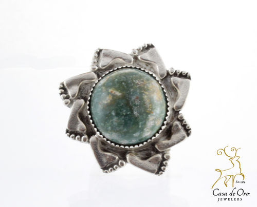 Bloodstone Ring Sterling Silver