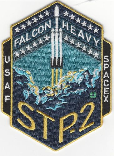 Official SpaceX Falcon Heavy STP-2 Mission Patch
