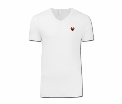 Men/Unisex White Heru V-Neck T-Shirt