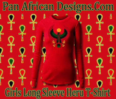 Girls Red Long Sleeve Heru T-Shirt