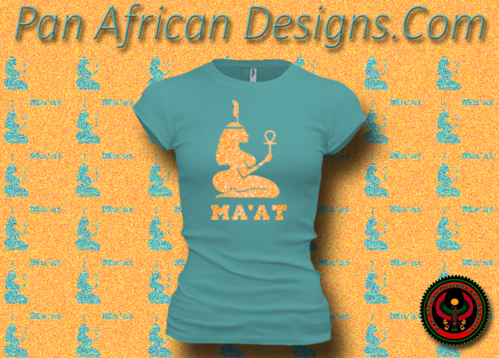 Women's Teal and Gold Maat T-Shirts with Glitter