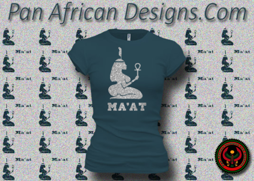 Women's Deep Teal and Silver Maat T-Shirts with Glitter