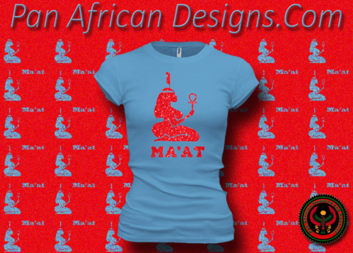 Women's Ocean Blue and Red Maat T-Shirts with Glitter