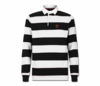 Men Black and White Heru Rugby Shirt (Long Sleeve)
