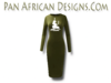 Women's Olive and White Glitter Long Sleeve Ma'at Bodycon T-Shirt Dress