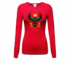 Women's Red Heru Longer Sleeve T-Shirt