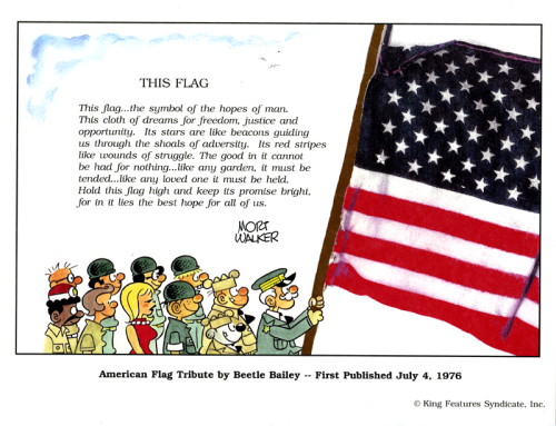 Beetle Bailey Flag Day print