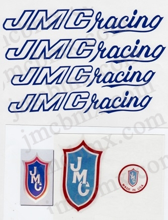 Blue JMC Racing Decal set