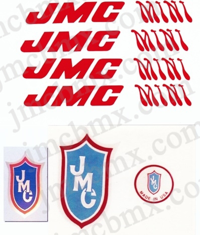 Red JMC Mini Decal set