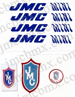 Blue JMC Mini decals