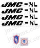 Black JMC XL decals