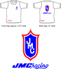White JMC® Racing T-Shirt XXXL