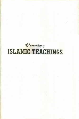 Elementary Islamic Teachings