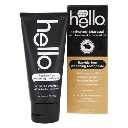 Hello Toothpaste with Activated Charcoal Fresh Mint + Coconut Oil - 4 oz.
