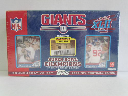 2008 Topps New York Giants Super Bowl XLII Champions Commemorative Set