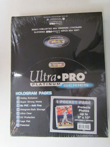Ultra Pro Pages - 1 Pocket (Photo) Platinum Page Box #81415