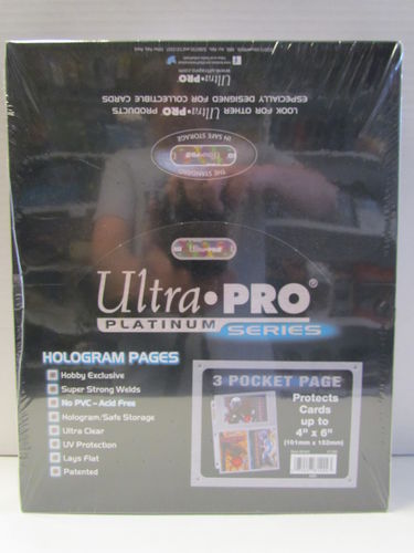 Ultra Pro Pages - 3 Pocket (Photo) Platinum Page Box #81424