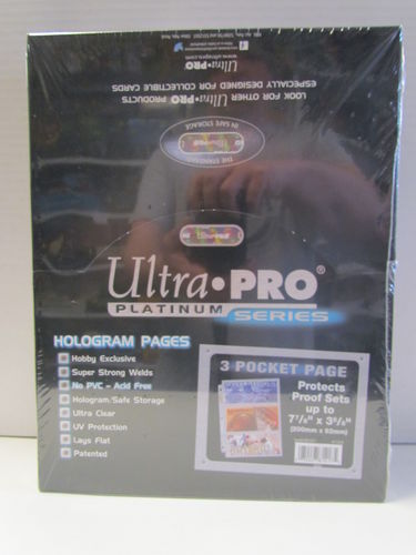 Ultra Pro Pages - 3 Pocket (Panels) Platinum Page Box #81417