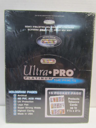Ultra Pro Pages - 15 Pocket Platinum Page Box #81422