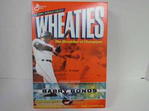Wheaties BARRY BONDS Single Season Home Run Champion Box