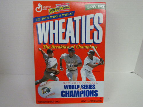 Wheaties NEW YORK YANKEES 1998 World Series Champions Box