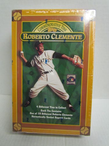 1998 Topps Roberto Clemente Commemorative Tins Box