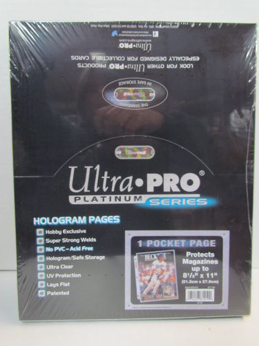 Ultra Pro Pages - 1 Pocket (Magazine) Platinum Page Box #81419