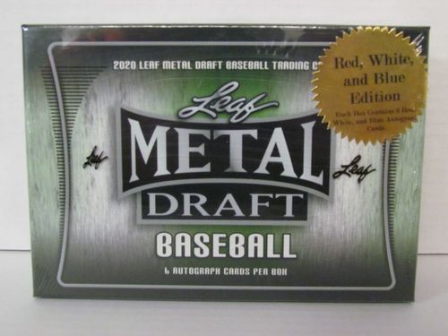 2020 Leaf Metal Draft Red White & Blue Edition Baseball Hobby Box
