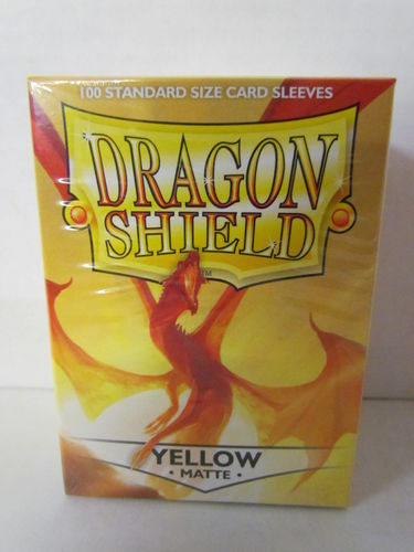 Dragon Shield Card Sleeves 100 count box YELLOW Matte AT-11014