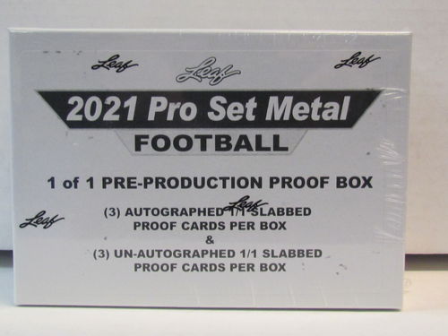 2021 Leaf Pro Set Metal Football Pre-Production Proof Box