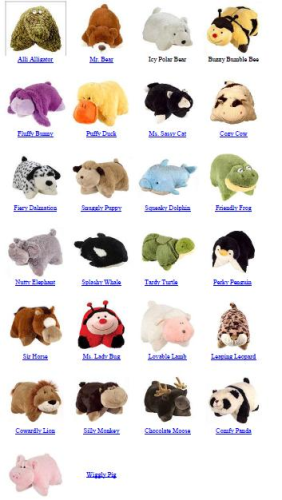 All Large Pillow Pets Available in Stock
