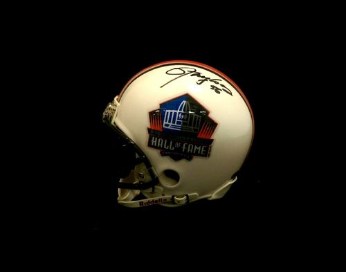 Lawrence Taylor and Harry Carson Autographed Pro Football Hall of Fame Mini Helmet