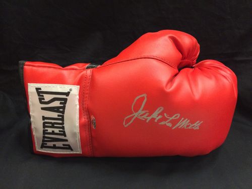 Jake LaMotta "The Raging Bull" Autographed Boxing Glove