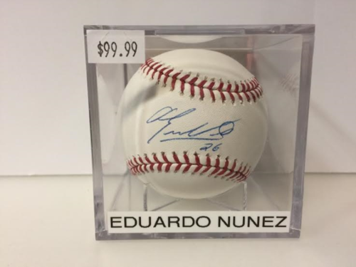 Eduardo Nunez Autograph OML Baseball