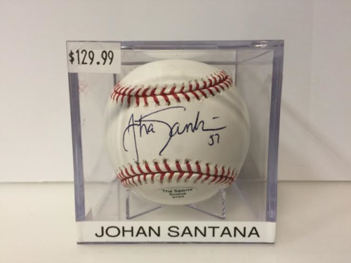 Johan Santana Autograph OML Baseball