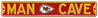 Kansas City Chiefs Red 6" x 36" Man Cave Steel Street Sign