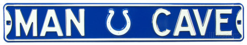 Indianapolis Colts Blue 6" x 36" Man Cave Steel Street Sign