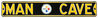 Pittsburgh Steelers Black 6" x 36" Man Cave Steel Street Sign