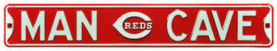 Cincinnati Reds 6" x 36" Man Cave Steel Street Sign