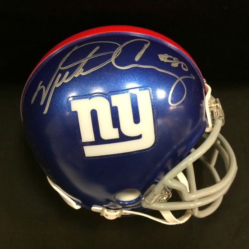 Victor Cruz Autographed New York Giants Superbowl XLVI Mini Helmet