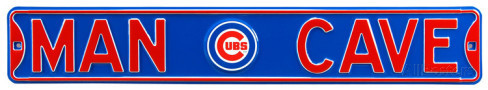 Chicago Cubs 6" x 36" Man Cave Steel Street Sign