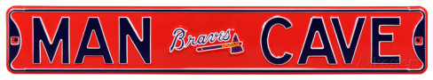 Atlanta Braves 6" x 36" Man Cave Steel Street Sign