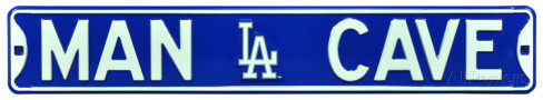 Los Angeles Dodgers 6" x 36" Man Cave Steel Street Sign