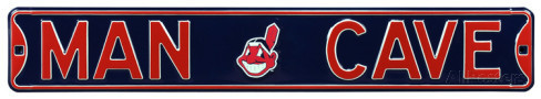 Cleveland Indians 6" x 36" Man Cave Steel Street Sign