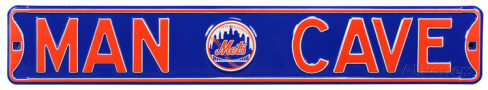 New York Mets 6" x 36" Man Cave Steel Street Sign
