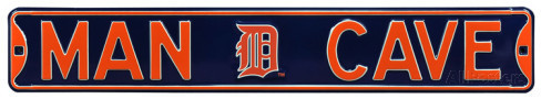 Detroit Tigers 6" x 36" Man Cave Steel Street Sign