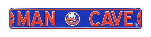 New York Islanders 6" x 36" Man Cave Steel Street Sign